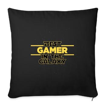 Best Gamer in the galaxy Gaming - Sofa pillowcase 17,3'' x 17,3'' (45 x 45 cm) - black - Front