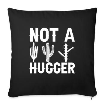 No Hugger - Funny Cactus - Sofa pillowcase 17,3'' x 17,3'' (45 x 45 cm) - black - Front