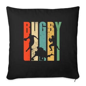 Rugby Player Rugby Gift Rugby Coach - Sofa pillowcase 17,3'' x 17,3'' (45 x 45 cm) - black - Front