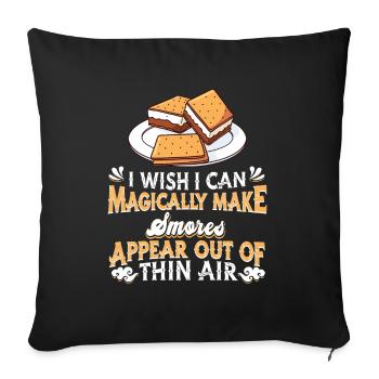Smore’s Campfire Snack Guimauve - Housse de coussin décorative 45 x 45 cm - noir - Devant