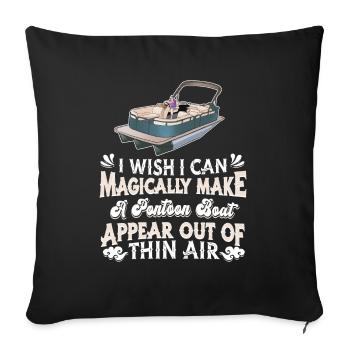 Bateau ponton - Housse de coussin décorative 45 x 45 cm - noir - Devant