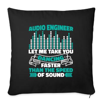 Tontechniker Sound Audio Engineer - Sofakissenbezug 45 x 45 cm - Schwarz - Vorne