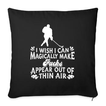Hockey sur glace Équipe de joueurs de hockey sur glace - Housse de coussin décorative 45 x 45 cm - noir - Devant