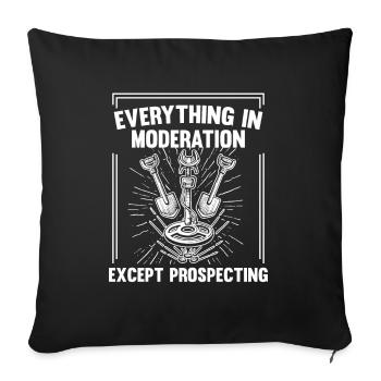 Prospecteur - Housse de coussin décorative 45 x 45 cm - noir - Devant