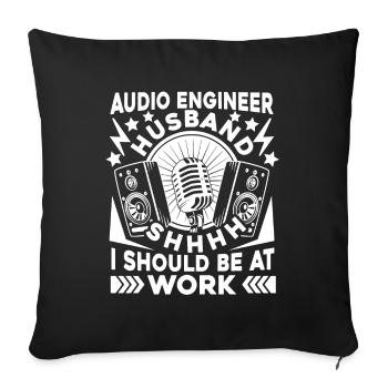 Tontechniker Sound Audio Engineer - Sofakissenbezug 45 x 45 cm - Schwarz - Vorne