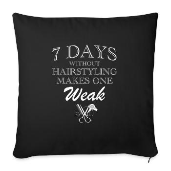 Coiffeur Coiffeur Coiffure Coiffure Coiffure Coiffure - Housse de coussin décorative 45 x 45 cm - noir - Devant