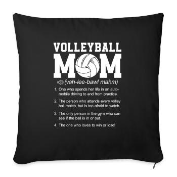 Volleyball Beach Volleyball - Sofa pillowcase 17,3'' x 17,3'' (45 x 45 cm) - black - Front