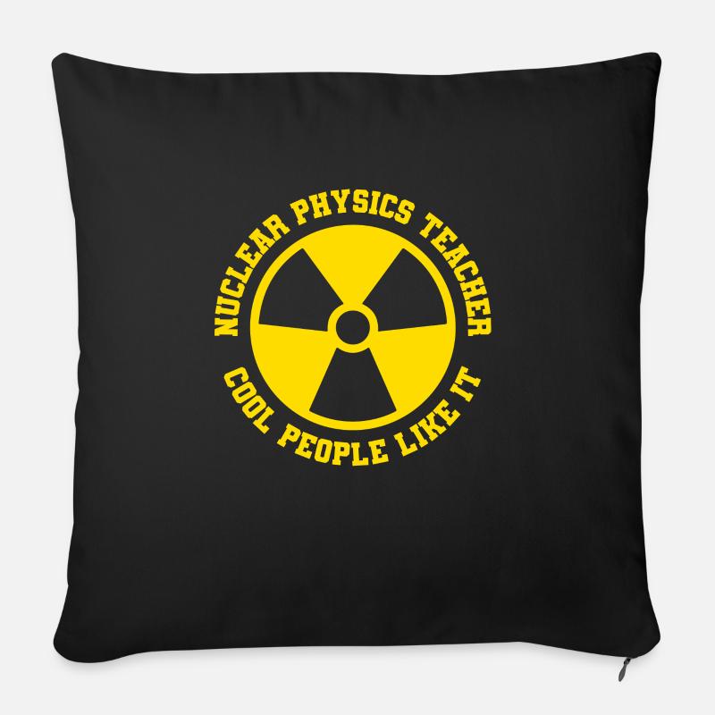 Physicien physicien - Housse de coussin décorative 45 x 45 cm - noir