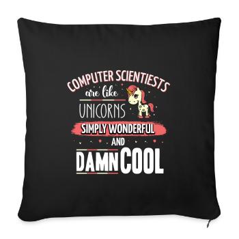 Computer scientists are like unicorns programmer - Sofakissenbezug 45 x 45 cm - Schwarz - Vorne