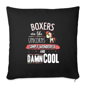 Boxers are like unicorns boxing - Sofakissenbezug 45 x 45 cm - Schwarz - Vorne