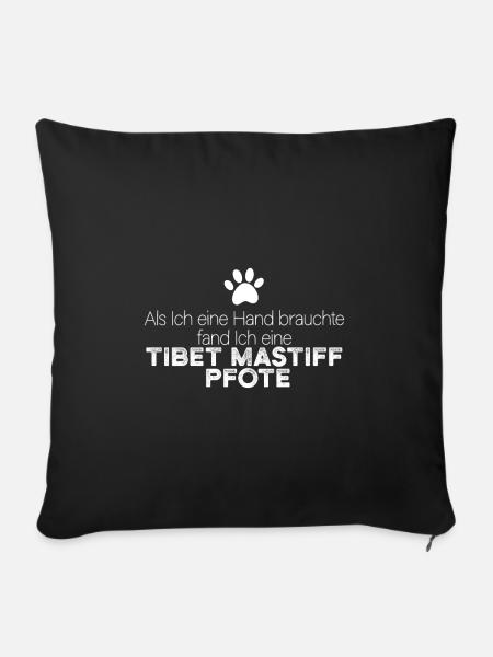 Hand Tibet Mastiff Pfote - Sofakissenbezug 45 x 45 cm - Schwarz