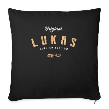 Lukas Limited Edition - Sofakissenbezug 45 x 45 cm - Schwarz - Vorne