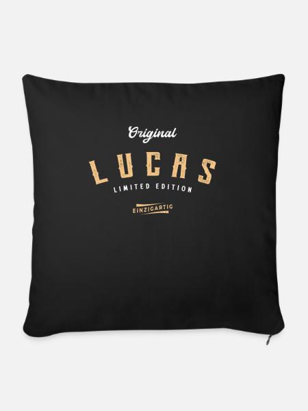 Lucas Limited Edition - Sofakissenbezug 45 x 45 cm - Schwarz