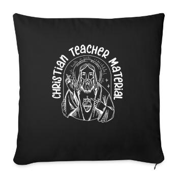 Teacher of Religion Religious Education - Sofa pillowcase 17,3'' x 17,3'' (45 x 45 cm) - black - Front