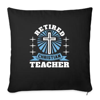 Teacher of Religion Religious Education - Sofa pillowcase 17,3'' x 17,3'' (45 x 45 cm) - black - Front