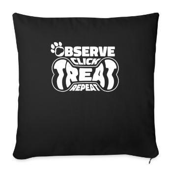 Dog trainer Dog trainer - Sofa pillowcase 17,3'' x 17,3'' (45 x 45 cm) - black - Front