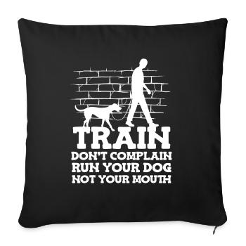 Dresseur de chiens Dresseur de chiens - Housse de coussin décorative 45 x 45 cm - noir - Devant