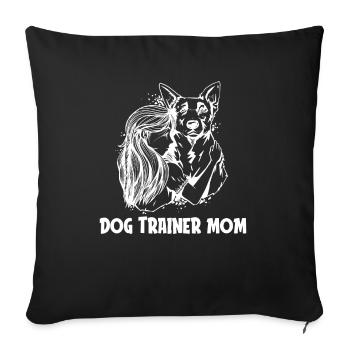 Dog trainer Dog trainer - Sofa pillowcase 17,3'' x 17,3'' (45 x 45 cm) - black - Front