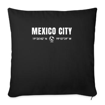 Coordonnées de la ville - Housse de coussin décorative 45 x 45 cm - noir - Devant