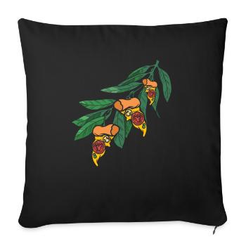 Feuilles de pizza - Housse de coussin décorative 45 x 45 cm - noir - Devant