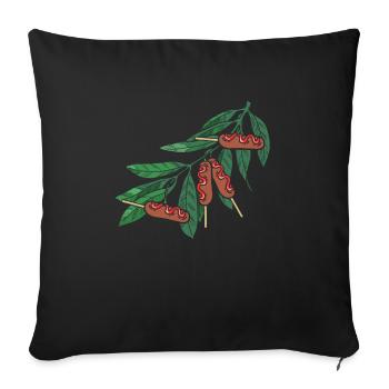 Corn Dog Corndog Zweig - Sofakissenbezug 45 x 45 cm - Schwarz - Vorne