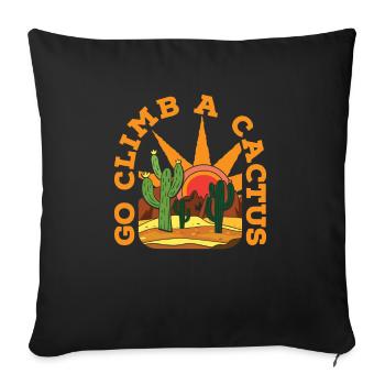 Cactus Garden Sunset Cactus - Housse de coussin décorative 45 x 45 cm - noir - Devant