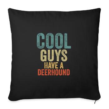 Cool Guys have a deerhound - Sofa pillowcase 17,3'' x 17,3'' (45 x 45 cm) - black - Front