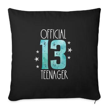 Officiel 13 adolescents - Housse de coussin décorative 45 x 45 cm - noir - Devant