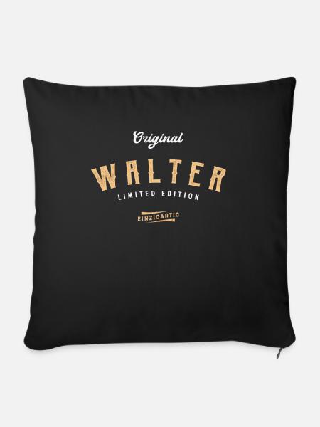 Walter Limited Edition - Sofakissenbezug 45 x 45 cm - Schwarz