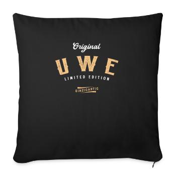 Uwe Limited Edition - Sofakissenbezug 45 x 45 cm - Schwarz - Vorne