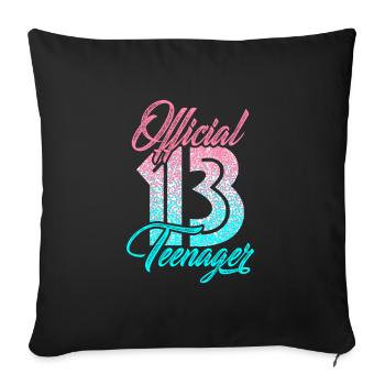 Officiel 13 adolescents - Housse de coussin décorative 45 x 45 cm - noir - Devant