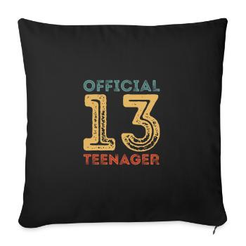Officiel 13 adolescents - Housse de coussin décorative 45 x 45 cm - noir - Devant