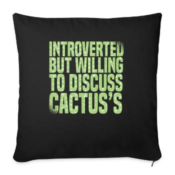 Cactus Garden Funny Cactus - Housse de coussin décorative 45 x 45 cm - noir - Devant