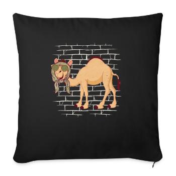 Camel Lunettes de soleil Foulard - Housse de coussin décorative 45 x 45 cm - noir - Devant