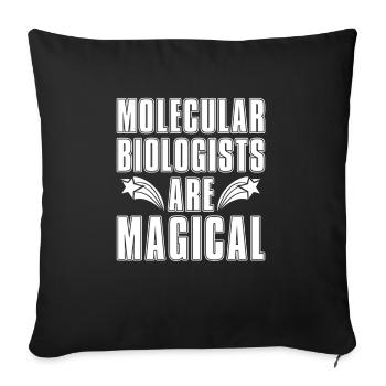 Biology Biologist Magical Molecular Biologist - Sofa pillowcase 17,3'' x 17,3'' (45 x 45 cm) - black - Front