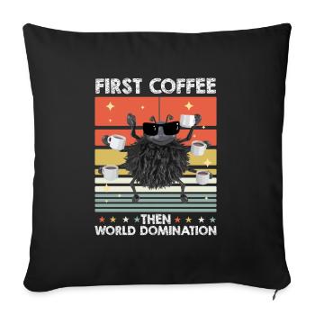 Spider Sunglasses Café - Housse de coussin décorative 45 x 45 cm - noir - Devant