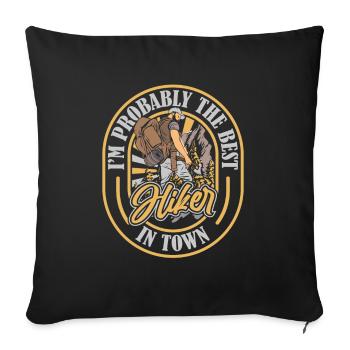 Hiking Hikers Funny - Sofa pillowcase 17,3'' x 17,3'' (45 x 45 cm) - black - Front