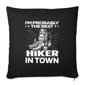 Hiking Hikers Funny - Sofa pillowcase 17,3'' x 17,3'' (45 x 45 cm) - black - Front