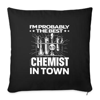 Chimiste en chimie Lustig - Housse de coussin décorative 45 x 45 cm - noir - Devant