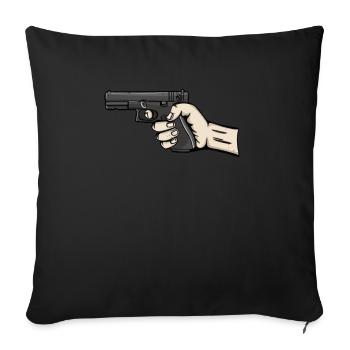 Droits relatifs à feu - Housse de coussin décorative 45 x 45 cm - noir - Devant