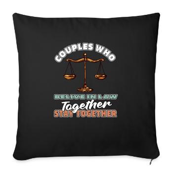 Avocat Avocat Jura Paar - Housse de coussin décorative 45 x 45 cm - noir - Devant