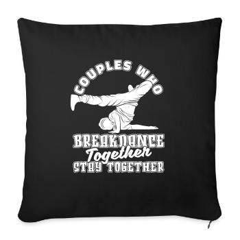 Breakdance Breakdancer Breakdancing Couple - Sofa pillowcase 17,3'' x 17,3'' (45 x 45 cm) - black - Front