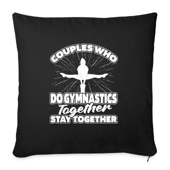 Rsg Turnen Sportgymnastik Paar - Sofakissenbezug 45 x 45 cm - Schwarz - Vorne