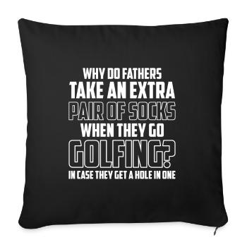 Le père plaisante papa - Housse de coussin décorative 45 x 45 cm - noir - Devant