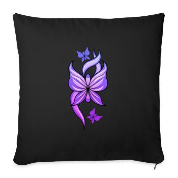 Fibromyalgie Rheuma Bunt - Sofakissenbezug 45 x 45 cm - Schwarz - Vorne