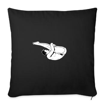 Diving Divers - Sofa pillowcase 17,3'' x 17,3'' (45 x 45 cm) - black - Front
