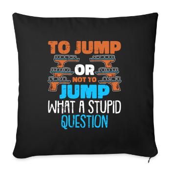 Plongeur Plongeur Humour - Housse de coussin décorative 45 x 45 cm - noir - Devant