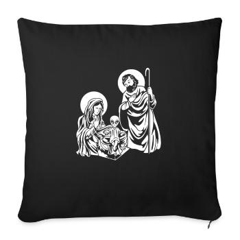 Christ Christianity Extraterrestrial Jesus - Sofa pillowcase 17,3'' x 17,3'' (45 x 45 cm) - black - Front
