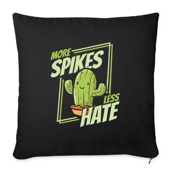 Jardin de cactus - Housse de coussin décorative 45 x 45 cm - noir - Devant