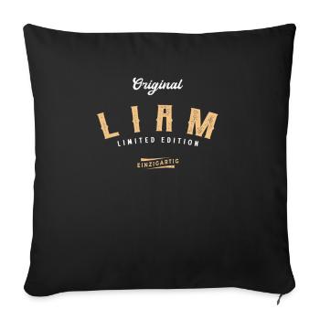 Liam Limited Edition - Sofakissenbezug 45 x 45 cm - Schwarz - Vorne